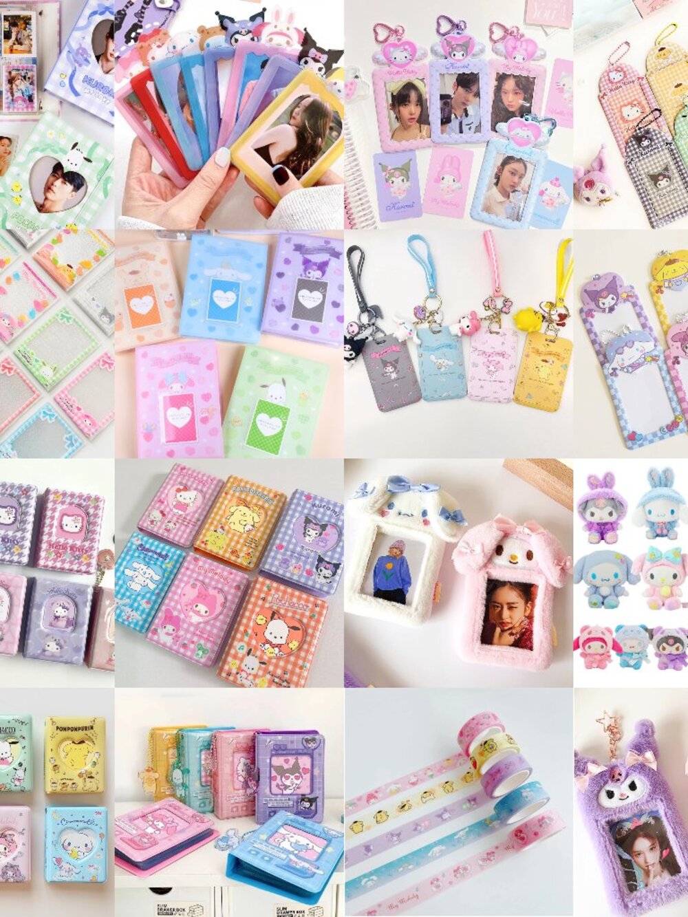 Sanrio Binders, Collect Books, Stickers, Photocard Holders for Card Collection